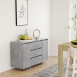 vidaXL Servantă cu 3 sertare, gri beton, 120x41x75 cm, PAL