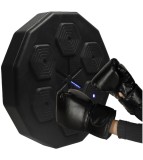 Aparat interactiv de box electronic cu bluetooth, muzical, 2 manusi, lumina LED, 40 x 40 x 7 cm, negru