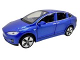 Macheta Tesla Model X albastra 1:32 replica metal die-cast usi si capota functionale