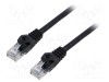 Cablul Patch U/UTP 6 litat CCA PVC negru 2m 26AWG LANBERG