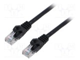 Cablul Patch U/UTP 6 litat CCA PVC negru 2m 26AWG LANBERG