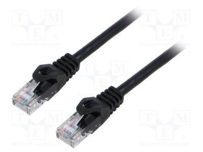 Cablul Patch U/UTP 6 litat CCA PVC negru 2m 26AWG LANBERG foto