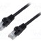 Cablul Patch U/UTP 6 litat CCA PVC negru 2m 26AWG LANBERG