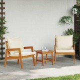VidaXL Scaun pentru Grădină cu pernă 2 pcs Maro Lemn masiv de acacia