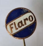 FLARO - intreprindere papetarie, renumita marca de stilou, insigna din anii 1970 ( Republica Socialista Romania)