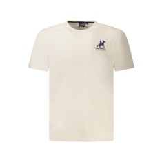 U.S. Grand POLO Tricou barbati simplu din bumbac cu logo, bej, S