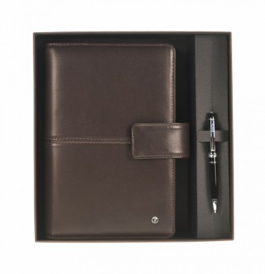 Agenda piele maro Scrikss A5 foto