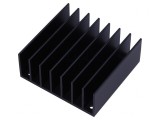 Radiator extrudat cu aripioare negru 57,9mm TO218 TO220