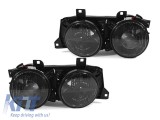 Set de faruri de tuning potrivit pentru BMW Seria 5 E34 1987-1995, Seria 7 E32 1986-1994 cu baza neagra, stanga si dreapta Performance AutoTuning
