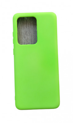 Huse silicon antisoc cu microfibra interior Samsung Galaxy S20 Ultra Verde Neon foto
