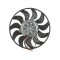 GMV ventilator radiator Audi A4 (B6/B7), 2000-2007, A6 (C6), 2004-2010; cutie manuala, cu AC/fara AC, 200 W; 280 mm; fara mufa, Polcar Polonia