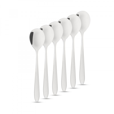 Lingurițe pentru desert (set de 6) din otel inoxidabil - 137 x 30 mm foto