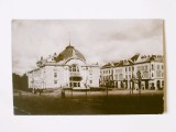 Rară! Carte poștală foto Cernăuți/Czernowitz-Bucovina:Teatrul Na;ional,circulată 1930 cu ștampilă și timbre rare