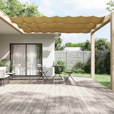 vidaXL Copertină verticală, bej, 140x1200 cm, țesătură Oxford 148268 foto