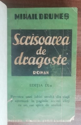 myh 50f - Mihail Drumes - Scrisoare de dragoste - editie interbelica foto