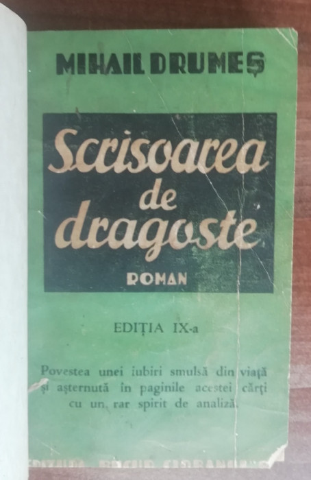 myh 50f - Mihail Drumes - Scrisoare de dragoste - editie interbelica