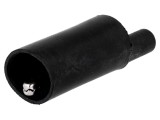 Bornă crocodil 10A 60VDC neagră 4mm nichelat 30VAC