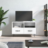 VidaXL Comodă TV, alb extralucios, 80x36x50 cm, lemn prelucrat