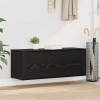 VidaXL Dulap pentru pantofi cu raft Stejar negru 100 x 35 x 38 cm 881020