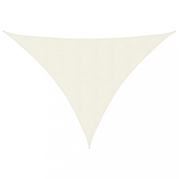 Parasolar, crem, 4x5x5 m, tesatura oxford, triunghiular
