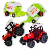 TRACTOR, MAȘINĂ AGRICOLĂ, PRESĂ DE BALOTAT, REMORCĂ, FERMIER, JUCĂRIE PENTRU COPII