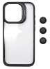 Husa Protectie din Policarbonat cu stativ si protectie camere, pentru iPhone 14 Pro Max, Negru, Oem