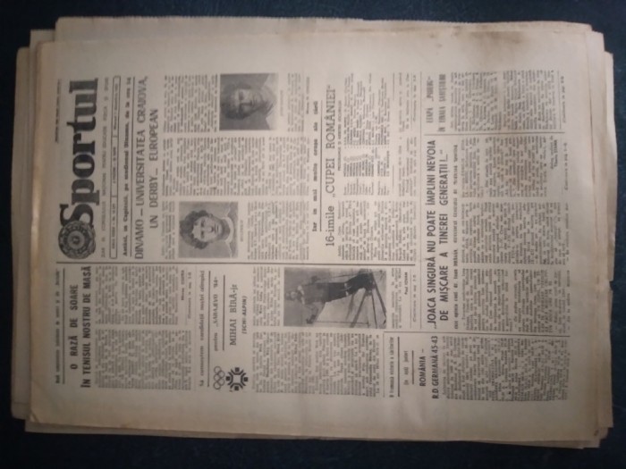 ZIARUL SPORTUL 7 DECEMBRIE 1983