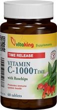 Vitamina C 1000mg cu Absorbtie Indelungata Vitaking 60cpr Cod: vk803 foto