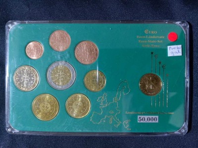 Euro set - Portugalia 2002-2004 + 2 &amp;frac12; escudos 1985 foto
