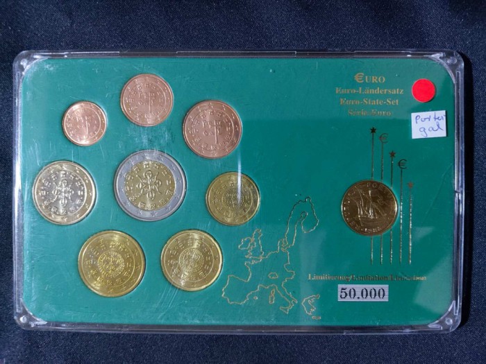 Euro set - Portugalia 2002-2004 + 2 &frac12; escudos 1985