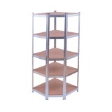 Raft de colt galvanizat cu 5 polite, 70x45x180 cm, pentru depozitare