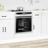 vidaXL Dulap Cuptor Kalmar, Alb Lucios, 60x46x81.5cm, Lemn, Mobilier Bucatarie, Depozitare, Ajustabil