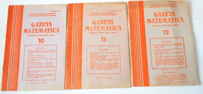 Lot de 3 numere Gazeta Matematica - 1985 foto