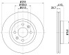 Disc frana DACIA LOGAN MCV (KS) (2007 - 2016) KRIEGER 0950004296