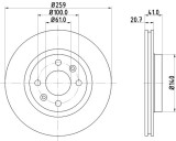 Disc frana DACIA LOGAN MCV (KS) (2007 - 2016) KRIEGER 0950004296