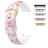 Cumpara ieftin Curea silicon, compatibila Apple Watch 9|8|7|6|5|4|3|2|1 Series, 41mm|40mm|38mm, Quick Release, Flower Candy