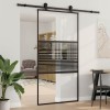 VidaXL Ușă glisantă Negru 102.5 x 205 cm Sticlă securizată, Aluminiu 42012462