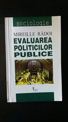 Evaluarea politicilor publice,Mireille Radoi foto