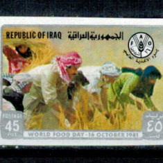 Irak 1981 World Food Day serie nedantelata neuzata