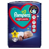 Scutece-chilotel de noapte Night Pants Marimea 6 pentru 15+ kg, 19 bucati, Pampers