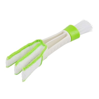 Perie pentru curatat interior auto, dubla functionalitate, microfibra si nylon foto