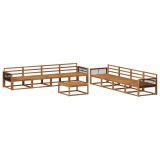 vidaXL Set de canapele de exterior 9 pcs natural Lemn Solid de Acacia 3382442