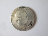 An rar! Ungaria 1 Forint 1880 K.B. argint 900,diametrul=29 mm,greutate=12,10 grame