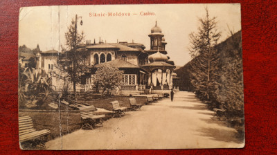 Slanic Moldova-1910-Casino-C.P.circ.-RARA foto