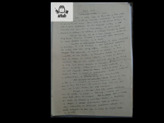 Manuscris/ Articol scris si semnat de Demostene Botez - 5 pag foto