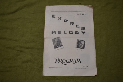 program OSTA Expres Melody 1964 Emanuel Ionescu Val C. Bota foto