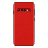 Cumpara ieftin Set Folii Skin Acoperire 360 Compatibile cu Samsung Galaxy S10 (Set 2) - ApcGsm Wraps Cardinal Red, Rosu, Silicon, Oem