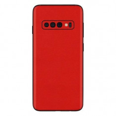 Set Folii Skin Acoperire 360 Compatibile cu Samsung Galaxy S10 (Set 2) - ApcGsm Wraps Cardinal Red