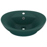 Cumpara ieftin Chiuveta lux preaplin verde inchis mat 58,5x39 cm ceramica oval