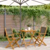 Gossi set mobilier bistro, 3 piese, gri, polipropilena si lemn masiv